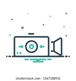 Vector colorful mix icon for record