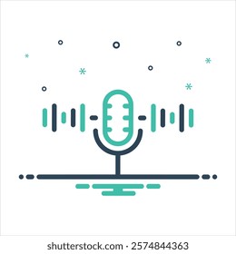 Vector colorful mix icon for record