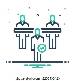 Vector colorful mix icon for recruiting