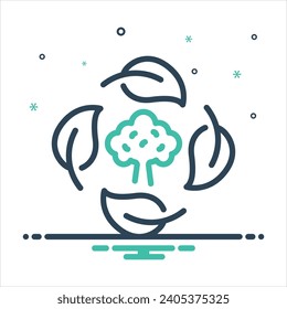 Vector colorful mix icon for recyclable