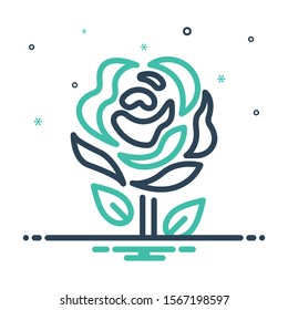 Vector colorful mix icon for red