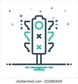 Vector colorful mix icon for red