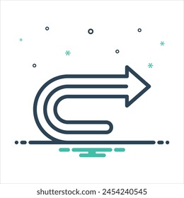 Vector de mezcla colorida para rehacer