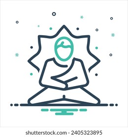 Vector colorful mix icon for reduce stress