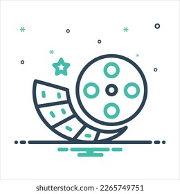 Icono de mezcla de color vectorial para carrete