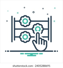 Vector colorful mix icon for refine
