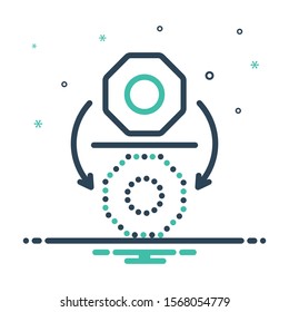 Vector colorful mix icon for reflect