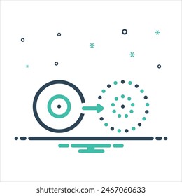 Vector colorful mix icon for reflect