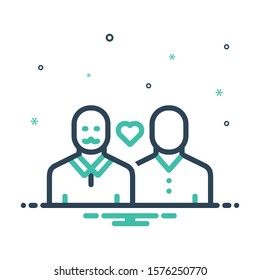 Vector colorful mix icon for regard