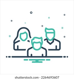Vector colorful mix icon for relatives