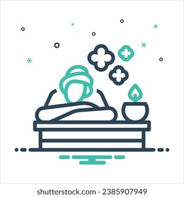 Vector colorful mix icon for relax