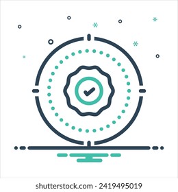Vector colorful mix icon for reliability