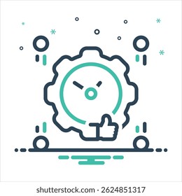 Vector colorful mix icon for reliable practices