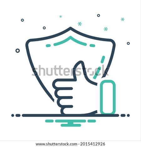 Vector colorful mix icon for reliable