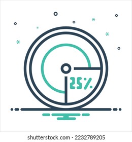 Icono de mezcla de color vectorial para permanecer