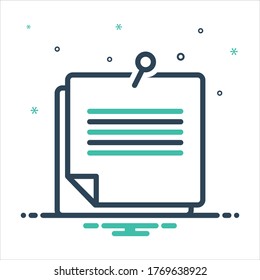 Vektorfarbiges Mix-Symbol für Erinnerung