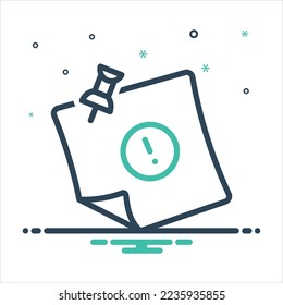 Vector colorful mix icon for remembered
