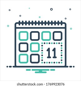 Vector colorful mix icon for remind