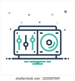 Vector colorful mix icon for remix