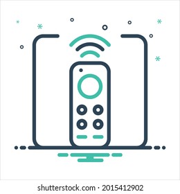 Vector colorful mix icon for remote