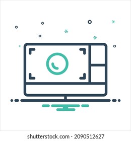 Vector colorful mix icon for rendered