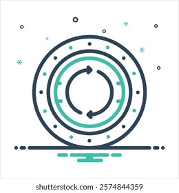 Vector colorful mix icon for repeat
