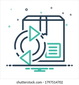 Vector colorful mix icon for replace