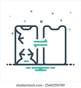 Vector colorful mix icon for replacement