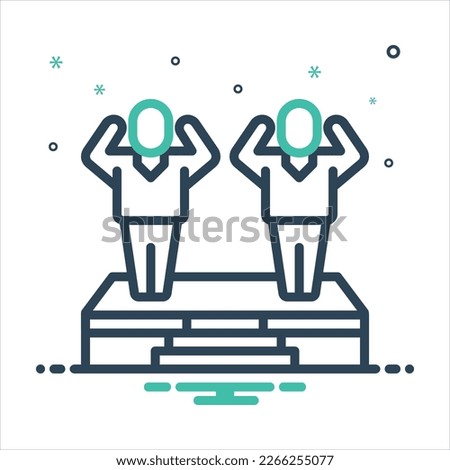 Vector colorful mix icon for replica