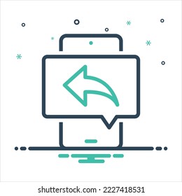 Vector colorful mix icon for replies