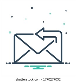 Vector colorful mix icon for reply