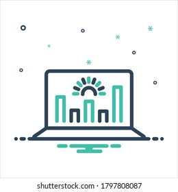 Icono de mezcla de color vectorial para representación