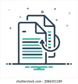 Vector colorful mix icon for reprint