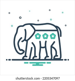 Vector colorful mix icon for republican