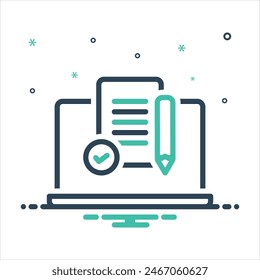 Vector colorful mix icon for request clarification
