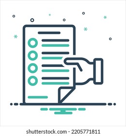 Vector colorful mix icon for requesting