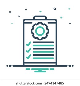Vector colorful mix icon for requirement