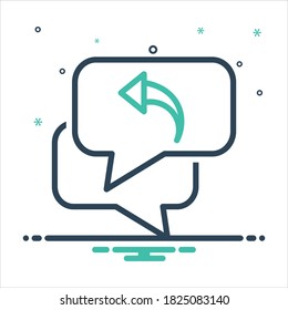 Icono de mezcla de colores vectorial para responder