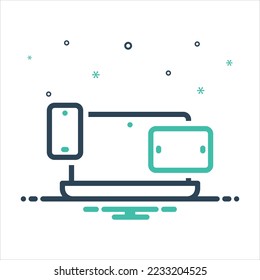 Icono de mezcla de color vectorial para respuesta