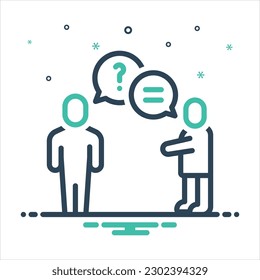 Icono de mezcla de colores vectorial para responder