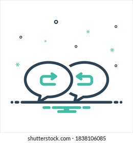 Vector colorful mix icon for response