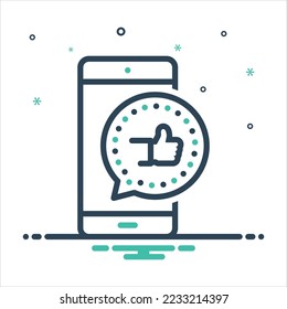 Icono de mezcla de color vectorial para las respuestas