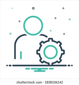 Vector colorful mix icon for responsible
