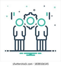 Vector colorful mix icon for responsible