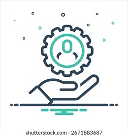 Icono de mezcla de colores de Vector para opciones responsables