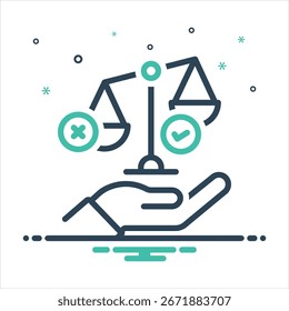 Icono de mezcla de colores de Vector para opciones responsables