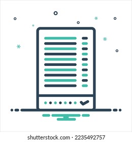 Vector colorful mix icon for result