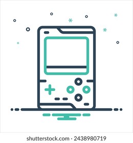 Vector colorful mix icon for retro