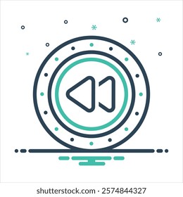 Vector colorful mix icon for reverse
