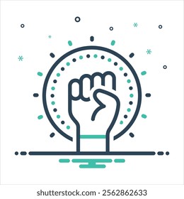 Vector colorful mix icon for revolt